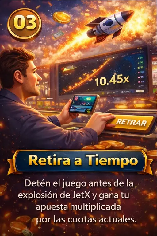 Step 3 Jet X game - Cash out before the JetX crash