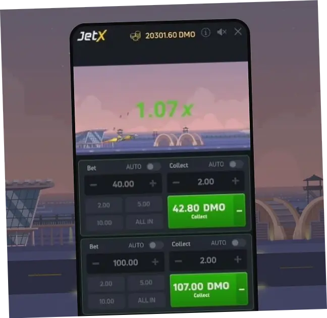 JetX mobile app Android screenshot
