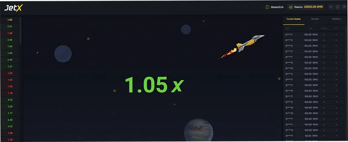 JetX multiplier in action